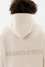Axel Arigato Blek Beige Monogram Hettegenser - Bilde 2