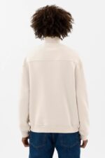 Axel Arigato Focus Sweatshirt Med Halv Glidelås Blek Beige - Bilde 2