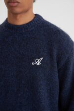 Axel Arigato Marineblå Melange Initial Genser - Bilde 3