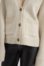 Axel Arigato Minne Avslappet Cardigan Ecru - Bilde 3