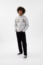 Axel Arigato Varsity Bee Bird Sweatshirt Lys Grå Melange - Bilde 4