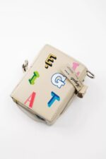 Kubisk Monogram Skinnveske Axel Arigato Blek Beige - Bilde 3