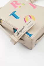 Kubisk Monogram Skinnveske Axel Arigato Blek Beige - Bilde 5