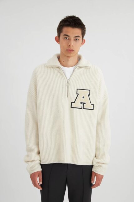 Team Halfzip Genser Axel Arigato Ecru