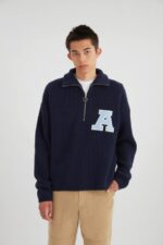 Team Halfzip Genser Marineblå Axel Arigato